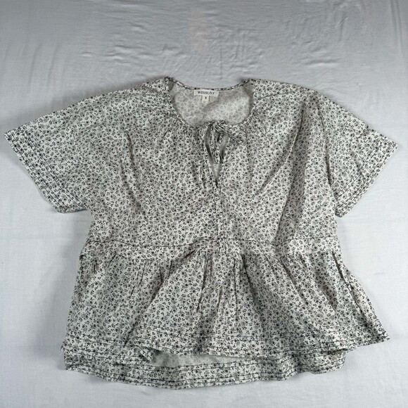Wishlist Tops - WISHLIST Ditsy Floral Babydoll Peplum 100% Cotton Top – Size Small